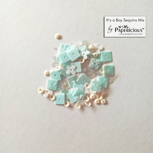 Papericious - Shaker Sequins Mix  - Its a boy