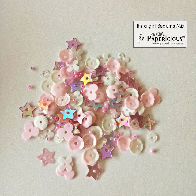 Papericious - Shaker Sequins Mix  - Its a girl