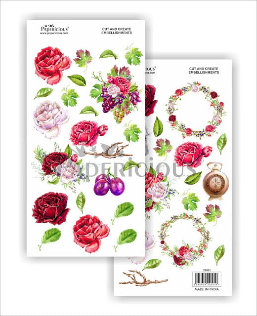 Papericious - Blooms N Berries -  Cut & Create Embellishments 6x12inch