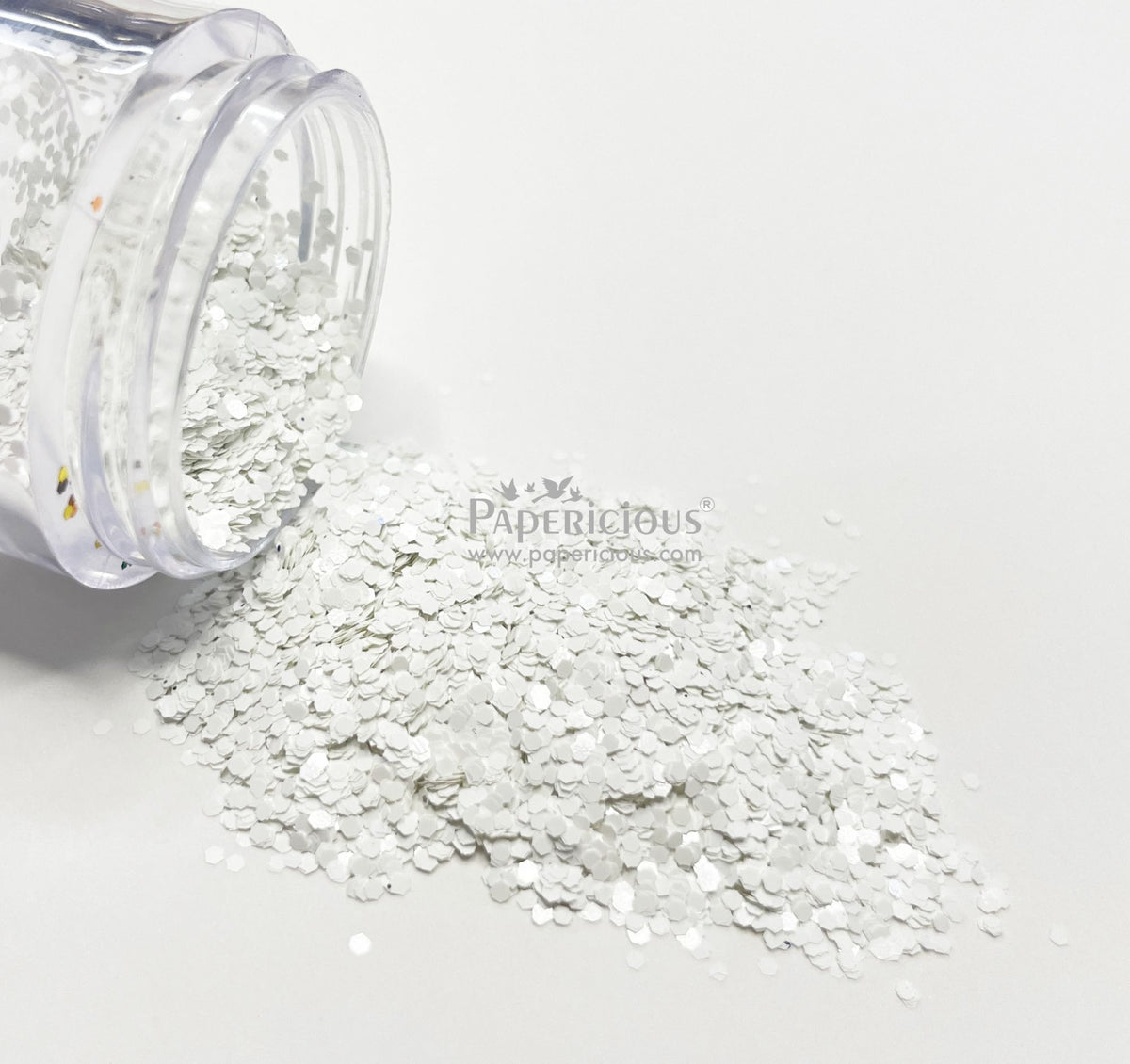 PAPERICIOUS - Dazzling White - Chunky Glitters- 13 gm