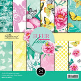 PAPERICIOUS - Fluer Fun -  Designer Pattern Printed Scrapbook Papers / 24 sheets