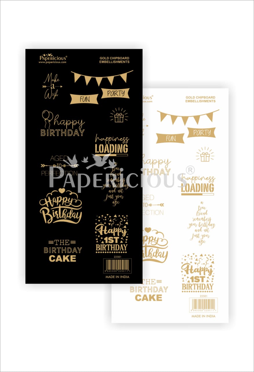 Papericious - Make a Wish - Die-Cut Embellishment- Motif Sheet
