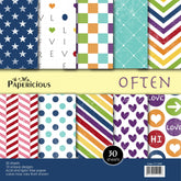 PAPERICIOUS - Often - Designer Pattern Printed Scrapbook Papers  / 30 sheets