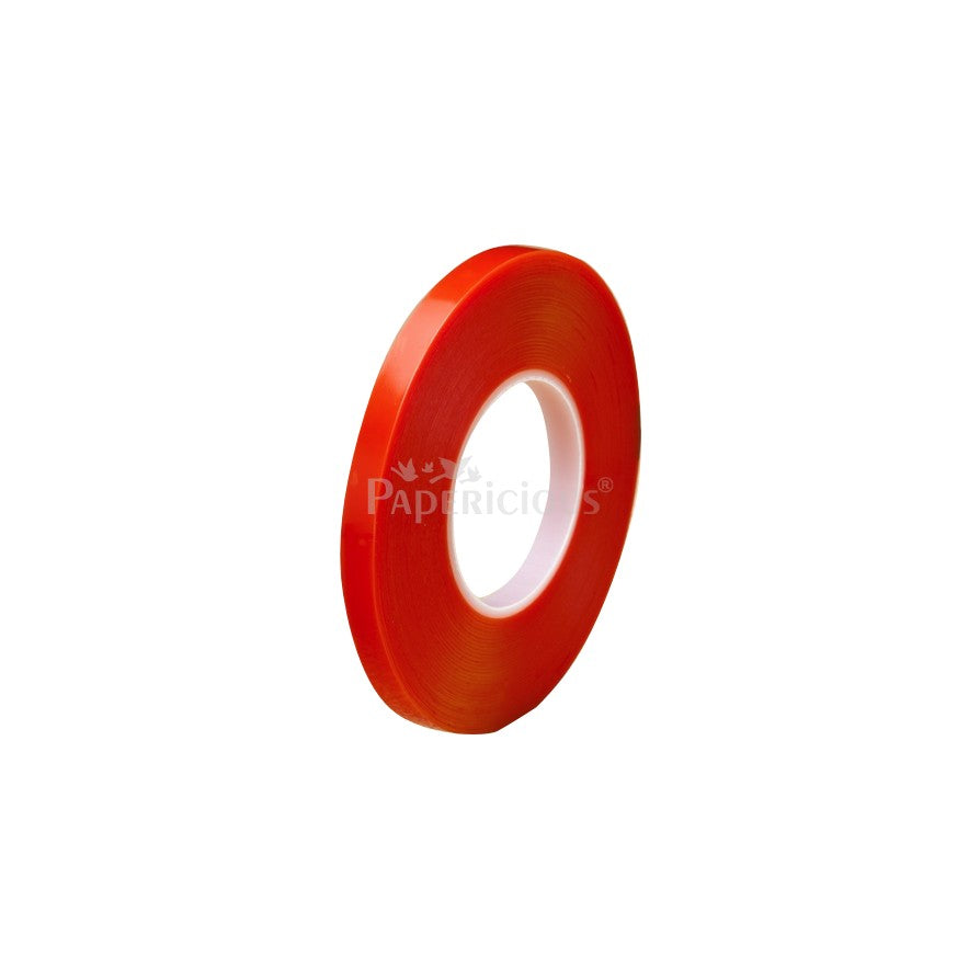 PAPERICIOUS - Red Double sided Tacky Tape - 12mm / 0.5 inch / 4 pc