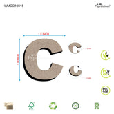 PAPERICIOUS 1.5 inch MDF Capital Letter Alphabet - C