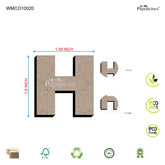 PAPERICIOUS 1.5 inch MDF Capital Letter Alphabet - H