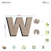 PAPERICIOUS 1.5 inch MDF Capital Letter Alphabet - W