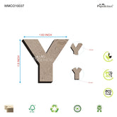 PAPERICIOUS 1.5 inch MDF Capital Letter Alphabet - Y