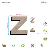 PAPERICIOUS 1.5 inch MDF Capital Letter Alphabet - Z