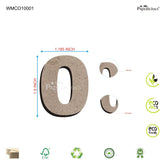 PAPERICIOUS 1.5 inch MDF Numeral - 0
