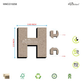 PAPERICIOUS 2.5 inch MDF Capital Letter Alphabet - H