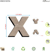 PAPERICIOUS 2.5 inch MDF Capital Letter Alphabet - X