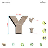 PAPERICIOUS 2.5 inch MDF Capital Letter Alphabet - Y