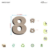 PAPERICIOUS 2.5 inch MDF Numeral - 8