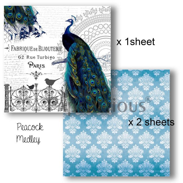Papericious - Decoupage Papers - Peacock