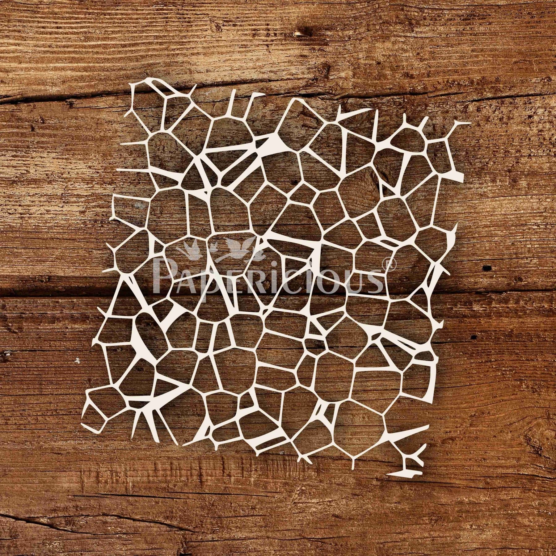Cracked Wall - 6x6 Inch Laser Cut Pattern Chippis