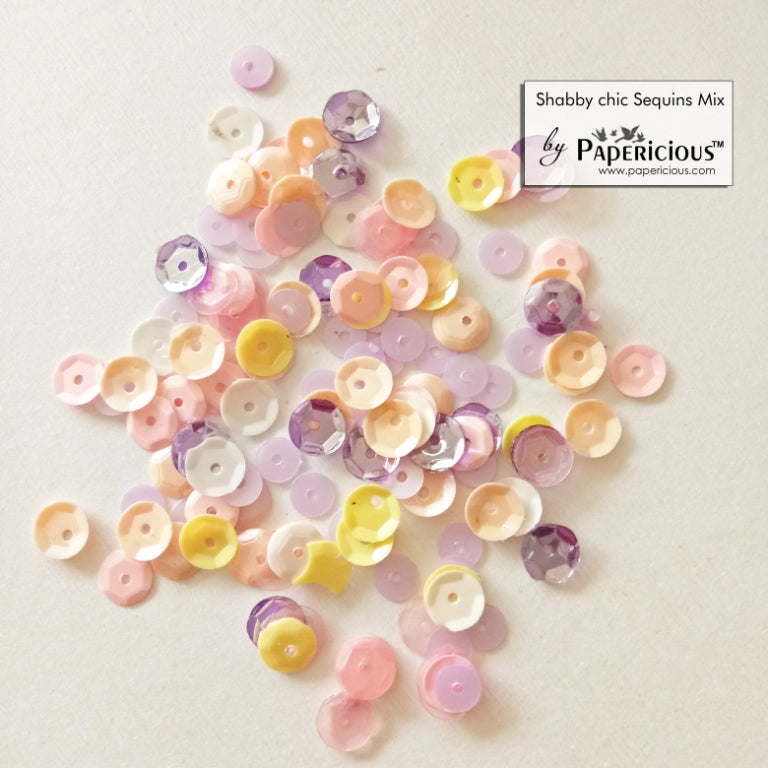 Papericious - Shaker Sequins Mix  - Shabby Chic