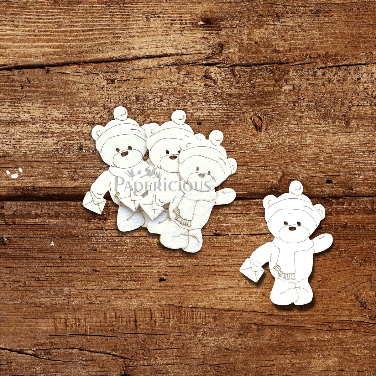 PAPERICIOUS - Mini Embellishments - Christmas / Xmas Teddy Bear