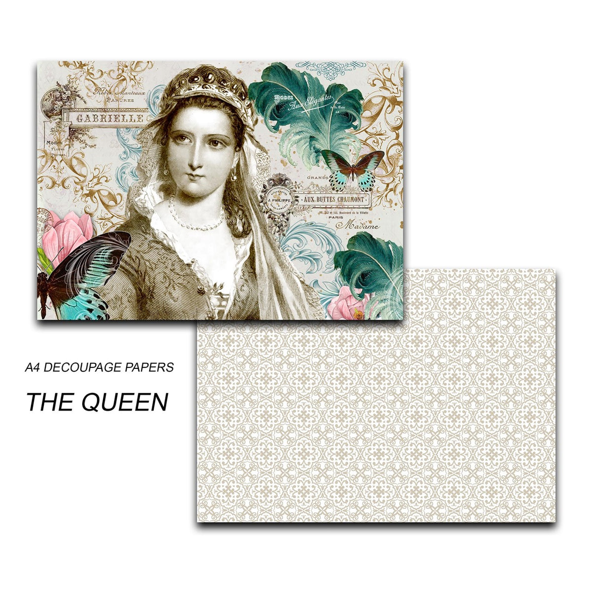 Papericious - Decoupage Papers - The Queen - A4 size