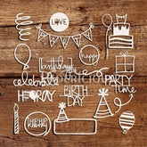 Lets Party - 6x12 Inch Laser Cut Theme Chipboard (1.4mm)