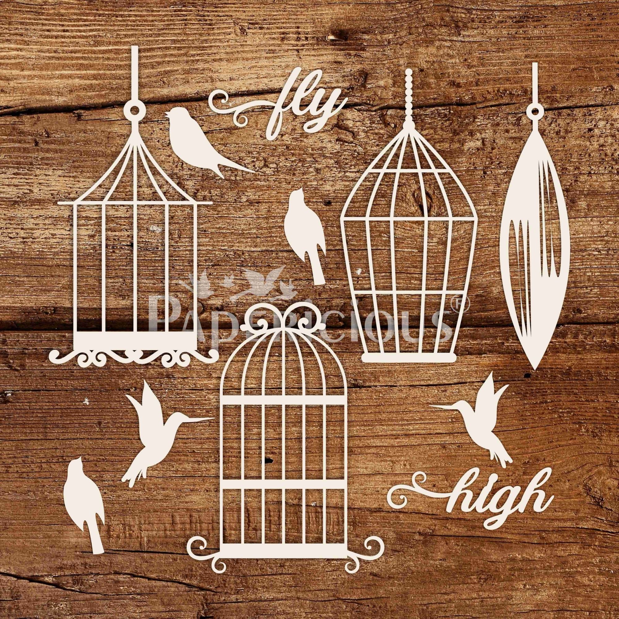 Bird Cage - White Laser Cut Chippis