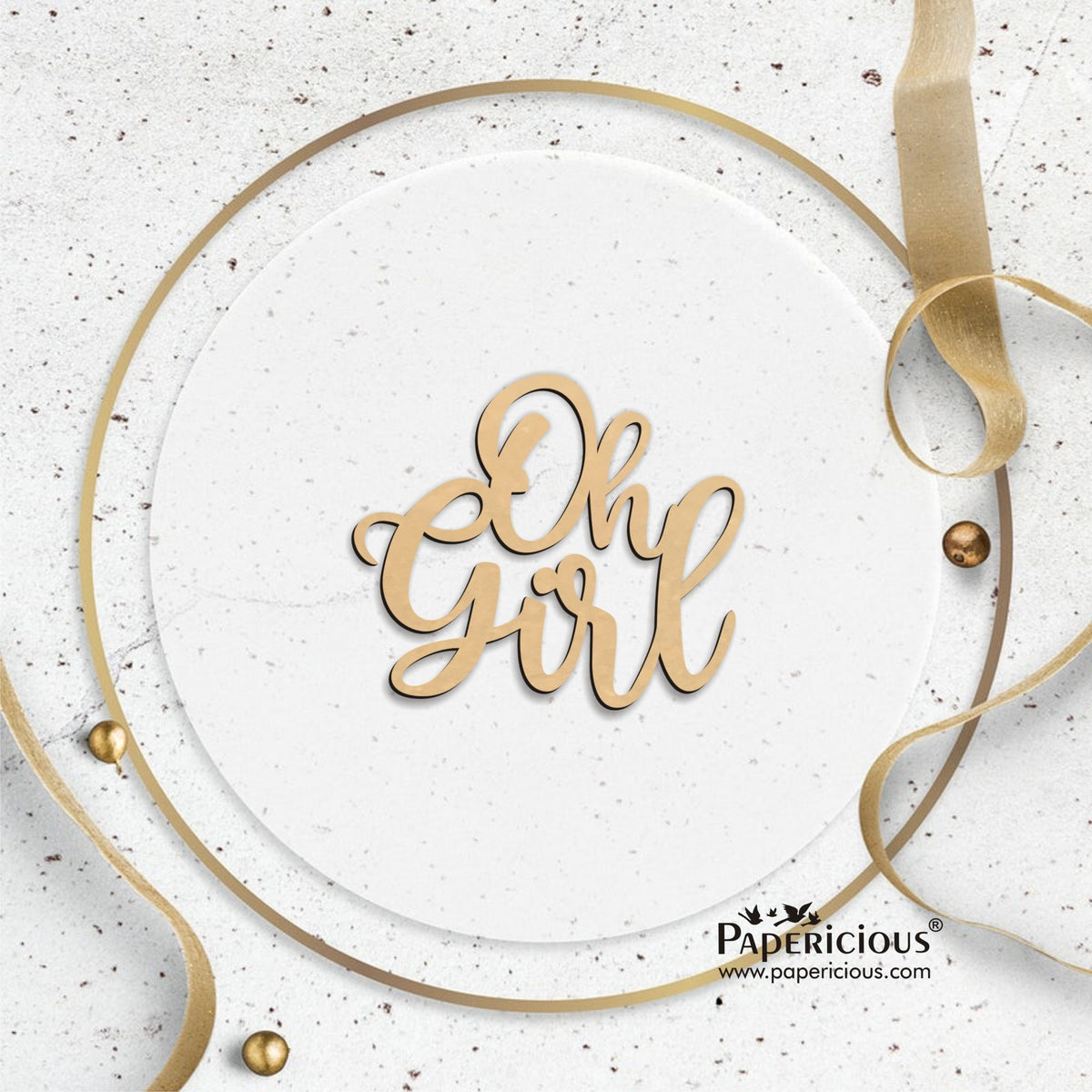 PAPERICIOUS MDF Cutout - ItÂ’s a Girl - 6 Nos - Style 10110