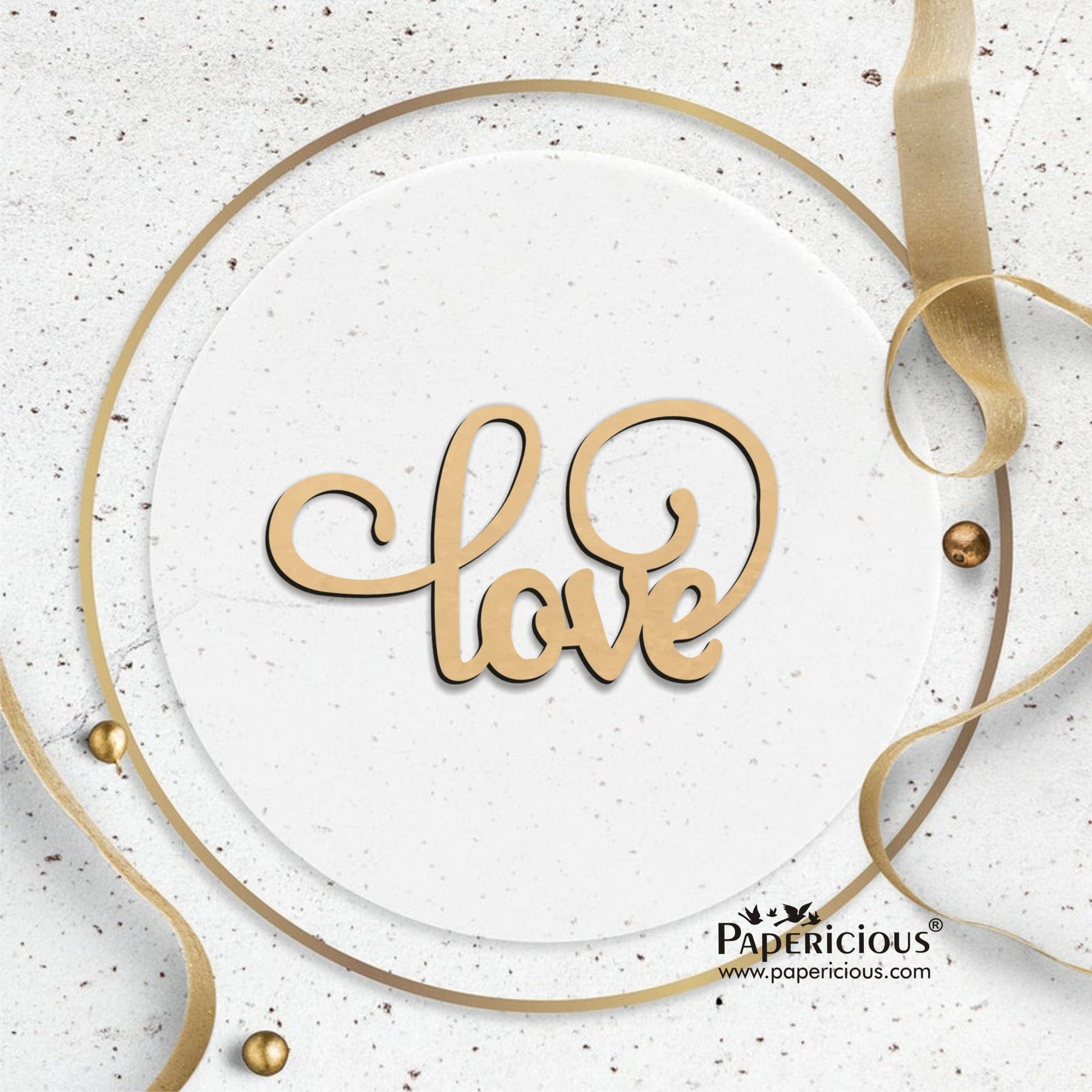 PAPERICIOUS MDF Cutout - Love - 6 Nos - Style 10122