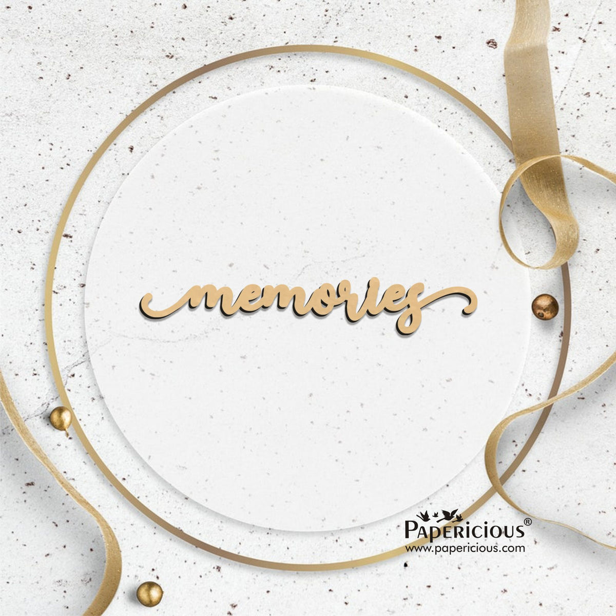 PAPERICIOUS MDF Cutout - Memories - 6 Nos - Style 10128