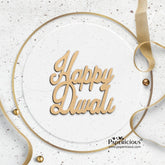 PAPERICIOUS MDF Cutout - Happy Diwali - 4 Nos - Style 10169