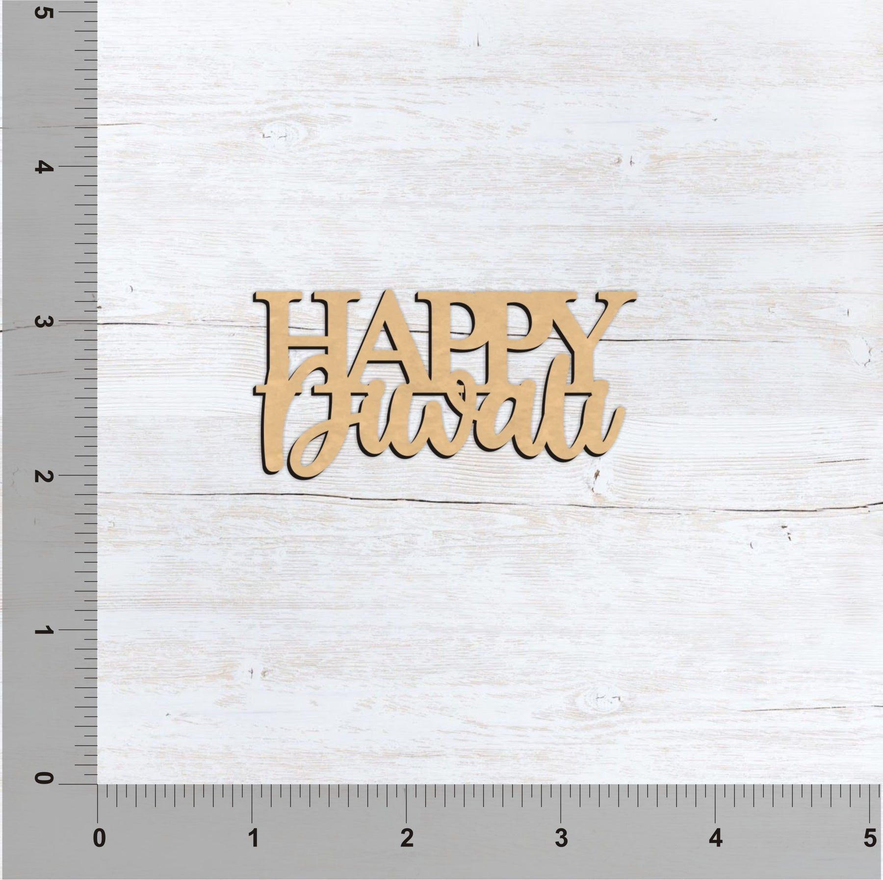 PAPERICIOUS MDF Cutout - Happy Diwali - 4 Nos - Style 10173