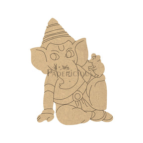 PAPERICIOUS 4mm thick Pre Marked MDF Base Little Ganesha