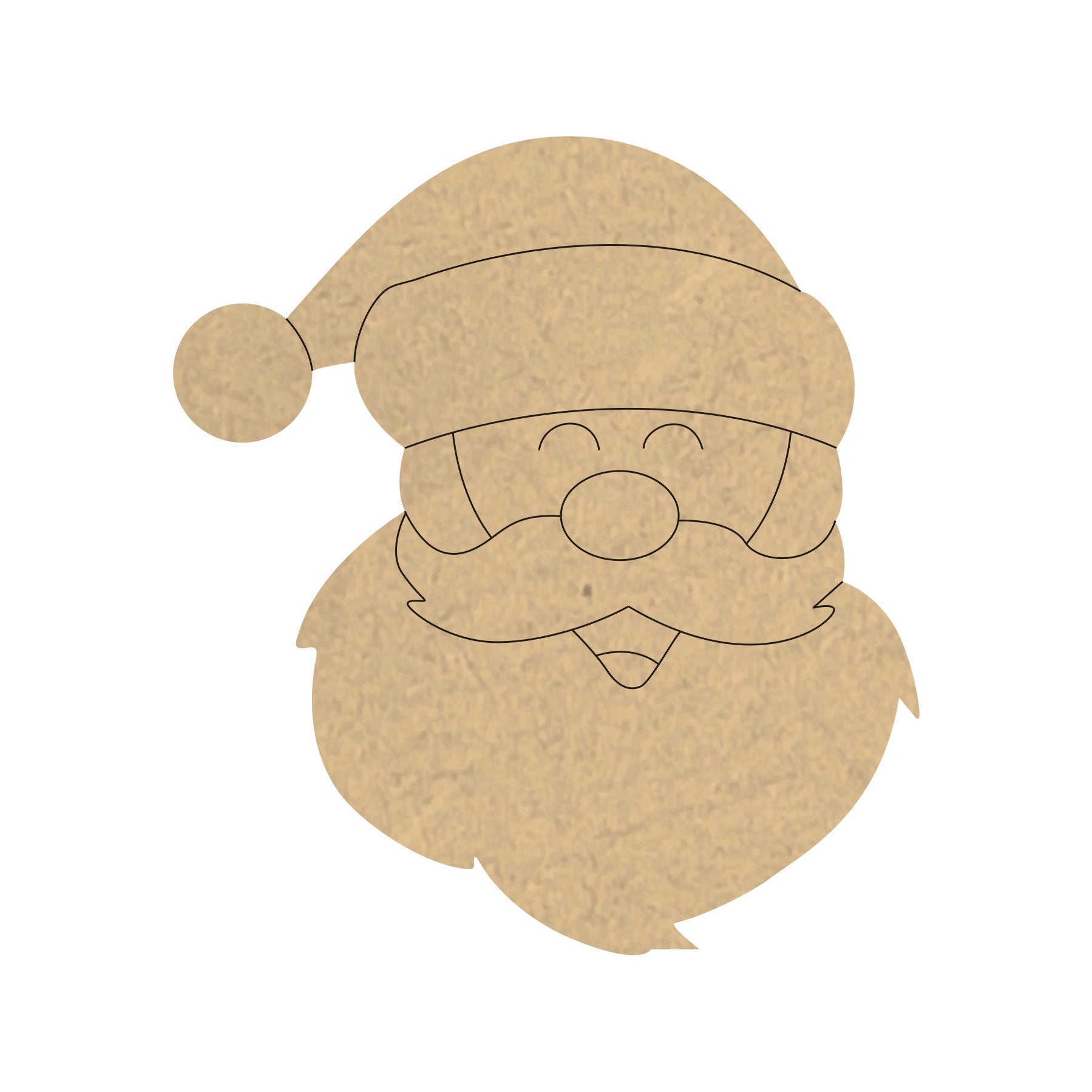 PAPERICIOUS 4mm thick Pre Marked MDF Santa Face