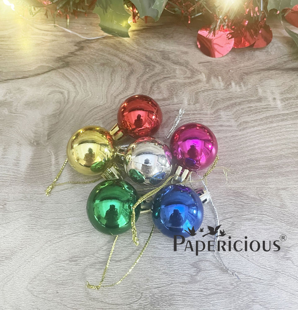 PAPERICIOUS Christmas Mix Baubles - 2cm